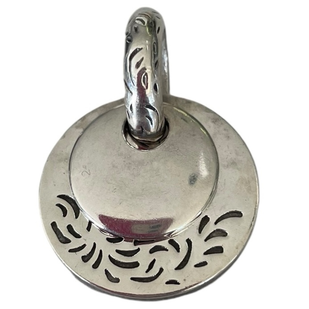 VNTAGE SILPADA .925 Sterling Silver Double Disc Round Engraved Charm